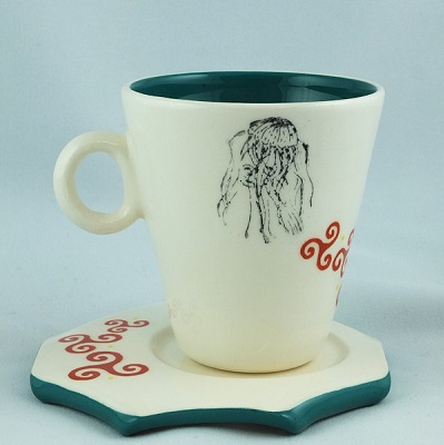 Tasse  caf avec sous tasse