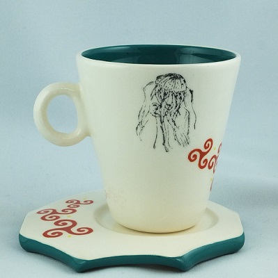 Tasse  caf avec sous tasse